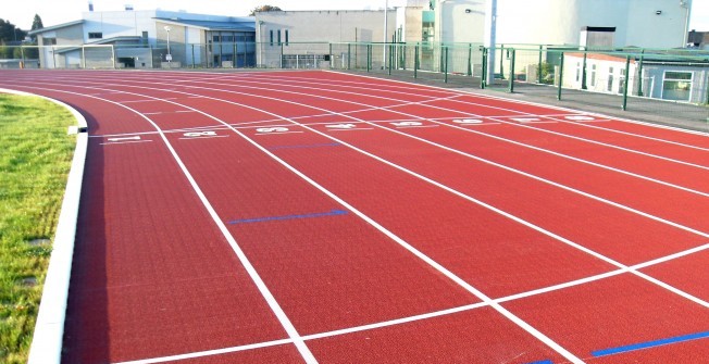 Rubber Athletics Track in Monken Hadley
